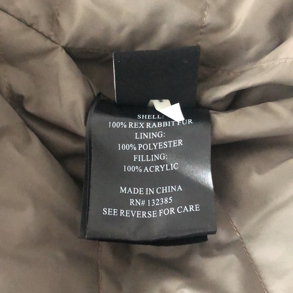 Reversible Grey Sheared Rabbit Vest - Picture 5 of 6